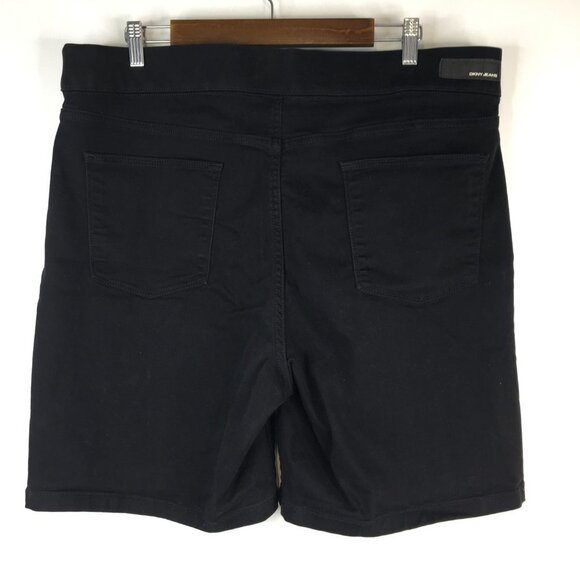 DKNKY Pull On Black Stretch Bermuda Shorts Size XXL - Picture 7 of 11